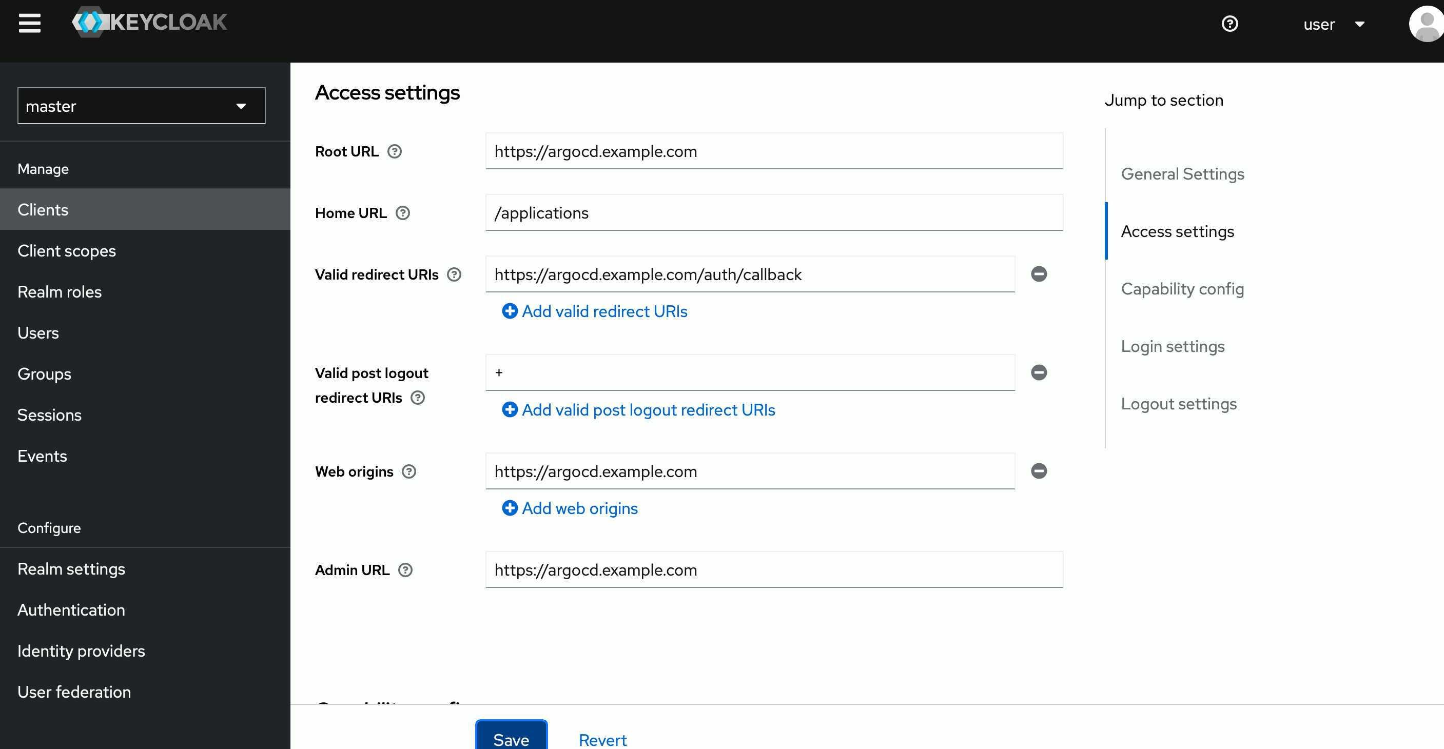 Keycloak配置客户端